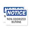 Signmission Non-Odorized Butane OSHA Notice Sign, Plastic, 10in W x 7in L, 2PK OS-2PACK-NS-P-710-L-15083 - alternate 1
